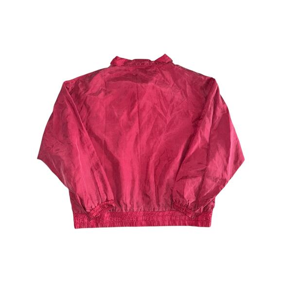 Vintage 90s Silk Red Bomber Jacket Women’s Large by Bold Spirit - Picture 3 of 8